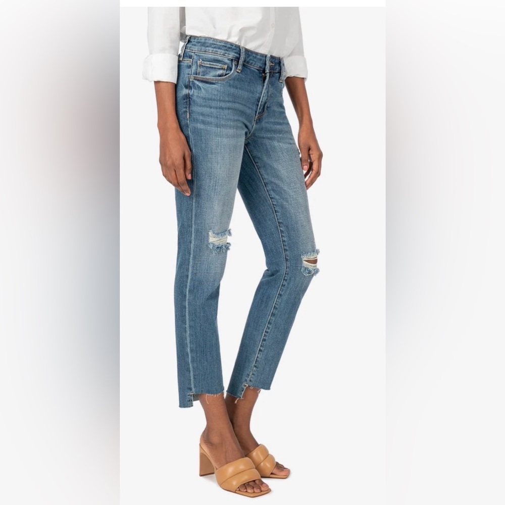 Kut from the Kloth - Reese Ankle Straight Leg Crop Denim Jean - Picture 2 of 8